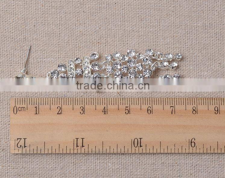 Hot Sale Women's Wedding Jewellery Sets Red Rhinestone Bride Necklace Set