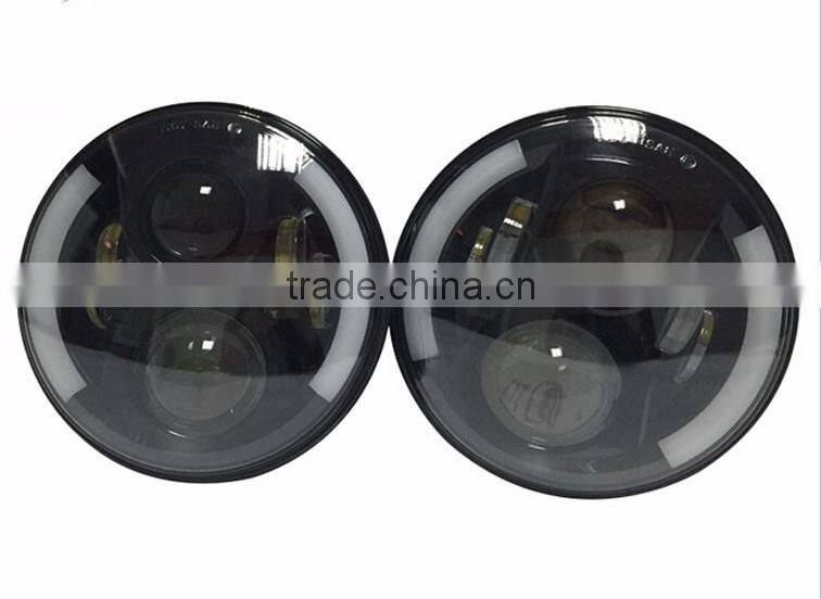 Multifunction off road 7" round led jeep headlight 80W for USA pickup trucks