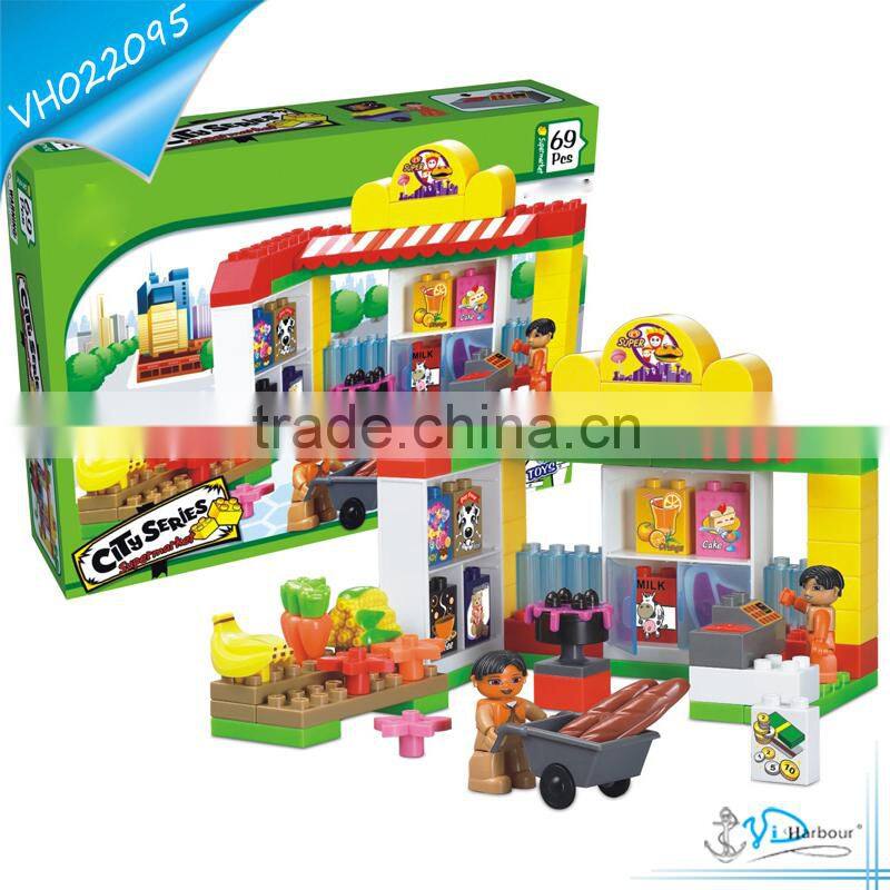 Market Set Plastic Interlocking Toy for Kids 2015