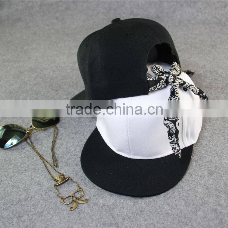 Wholesale 2016 Newest Lace-up Back Flat Brim Blank Snapback Hats