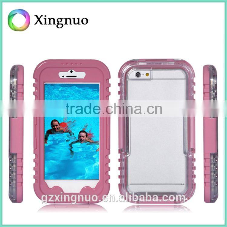 Fashion design clean pc silicone waterproof phone case for iphone 6