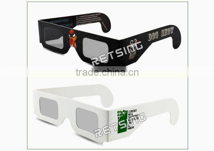 linear polarized 3d paper glasses for home and cinema