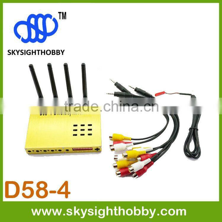 Promotion receiver D58-4 FPV 5.8G 4CH Audio Video 5.8GHz Diversity Receiver