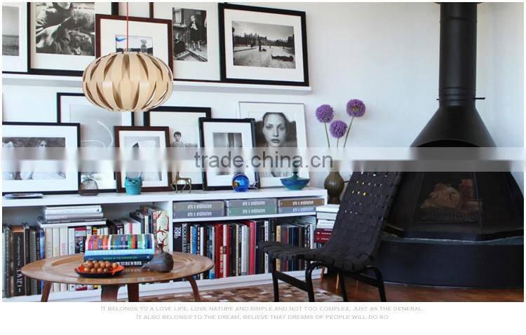 LED pendant Light JK-8005B-24 Beautiful antique wood chandelier wood pendant light