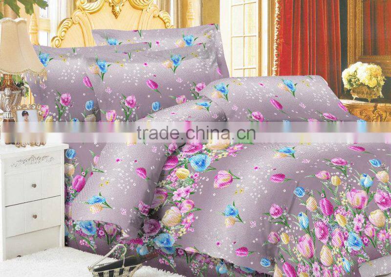 100% cotton pigment printed duvet cover set/cheap price