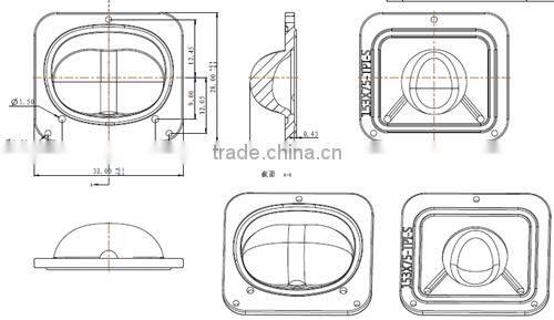 Seoul P9 Silicon Streetlight Lens With Holders DK24-153*75-TP-I-S