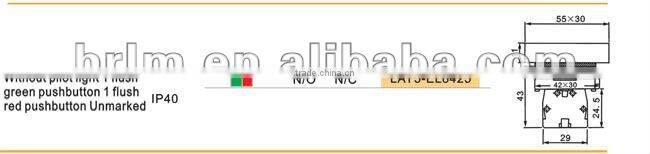 LAY5 EL8425 IP40 double flush pushbutton