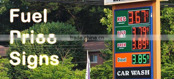 Professional LED gas price display maker programmable LED Gas Price Signs