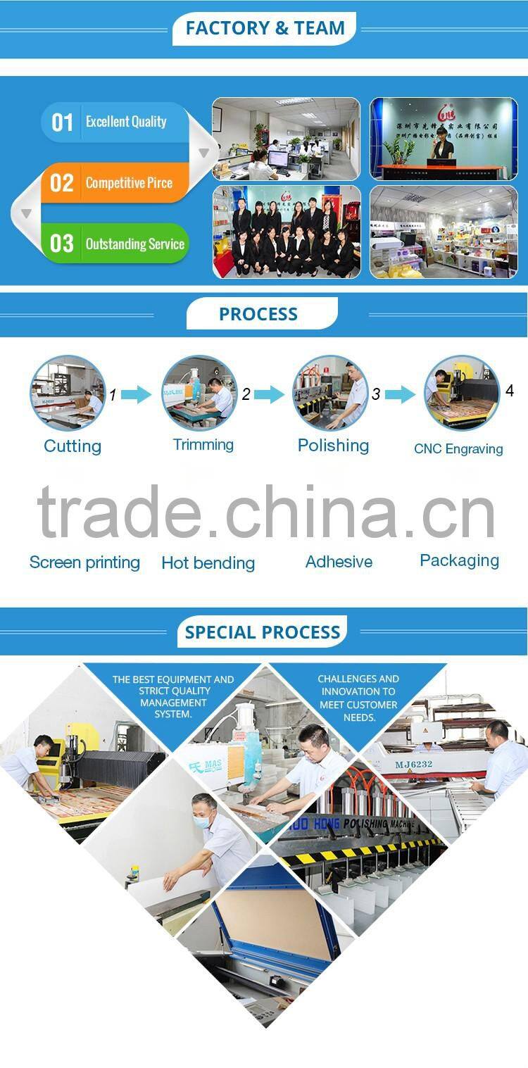 4 Compartments Sectional Square Acrylic Tray with Hinge Cover