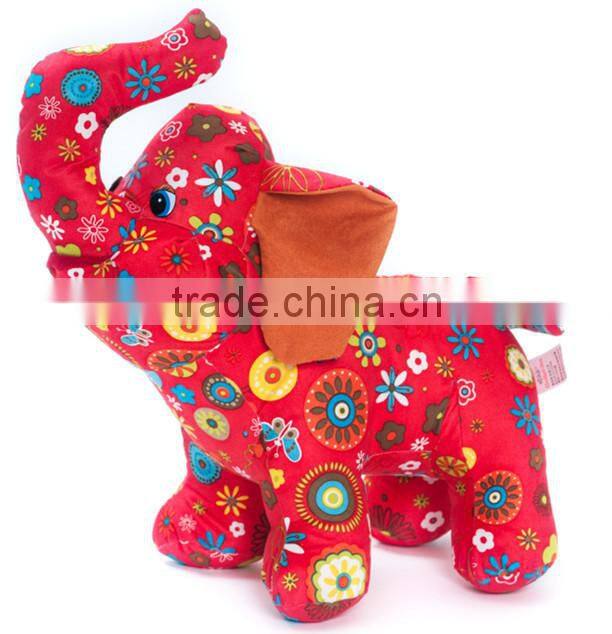 Soft fabric elephant shape educational toy
