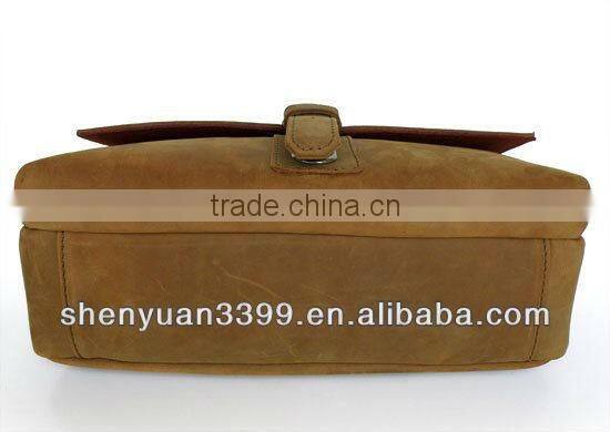 Hot shopping unique leather briefcase Custom Logo used leather briefcase taobao shop used laptop singapore