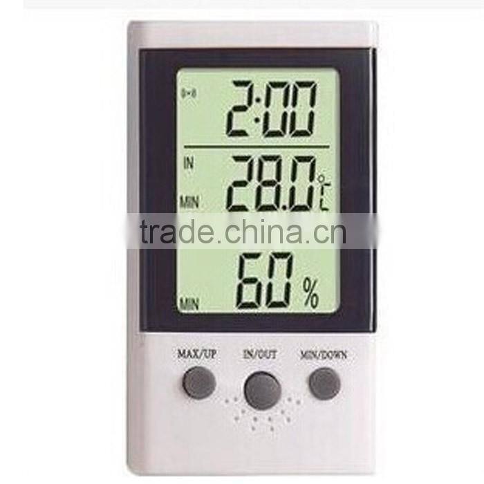 Household Refrigerators Aquarium Outdoor Indoor Digital Thermometer DT-2 Dual Temperature Time and Date Display Hygrometer