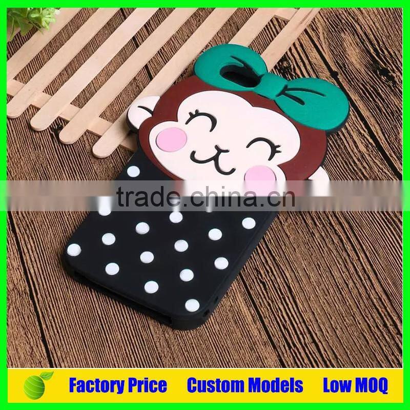 Lovely monkey silicone mobile 3d phone case for Sony Xperia Z2 L50t phone back cover case