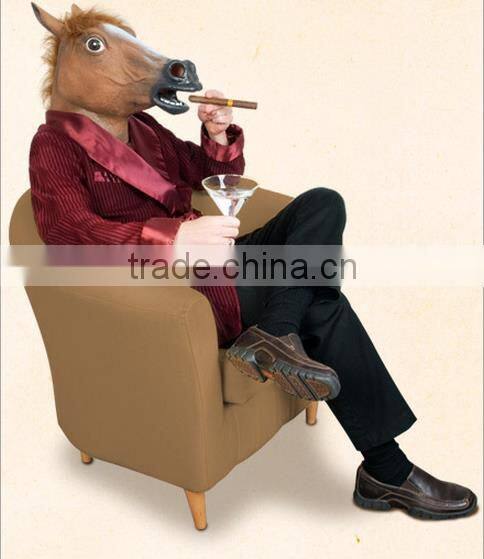 Halloween Crazy Mask Brown Horse Masquerade Party Cosplay Latex Mask For Any Party