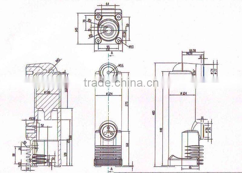 High Voltage Epoxy Resin Embedded Poles Insulator