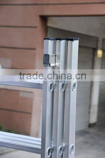 GS approval Foldable Aluminium 3-section ladder Extension ladder