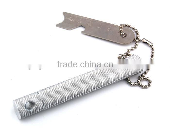 Survival Emergency metal flint magnesium fire starter with compass and bottle opener