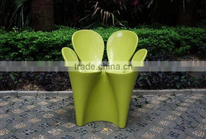 2015 fiberglass colorful flower petal chair