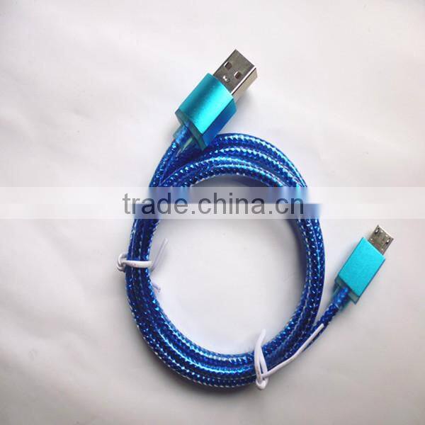 New fashion colorful perfume taste univerisal micro usb data transfer and chargering aluminum cable