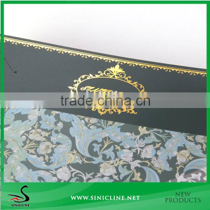 Sinicline Paper Display Hang Card sets with gold stamped logo