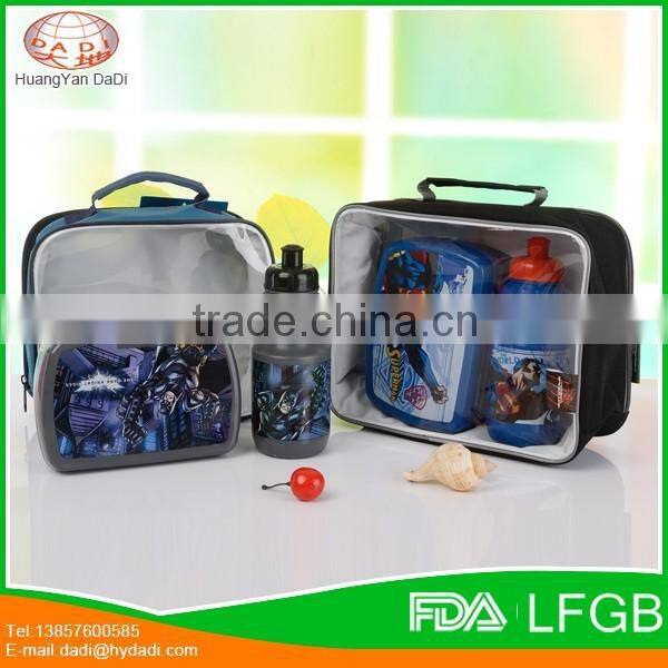 Customized plastic food warmer lunch box for kids , kids lunch box with water bottle
