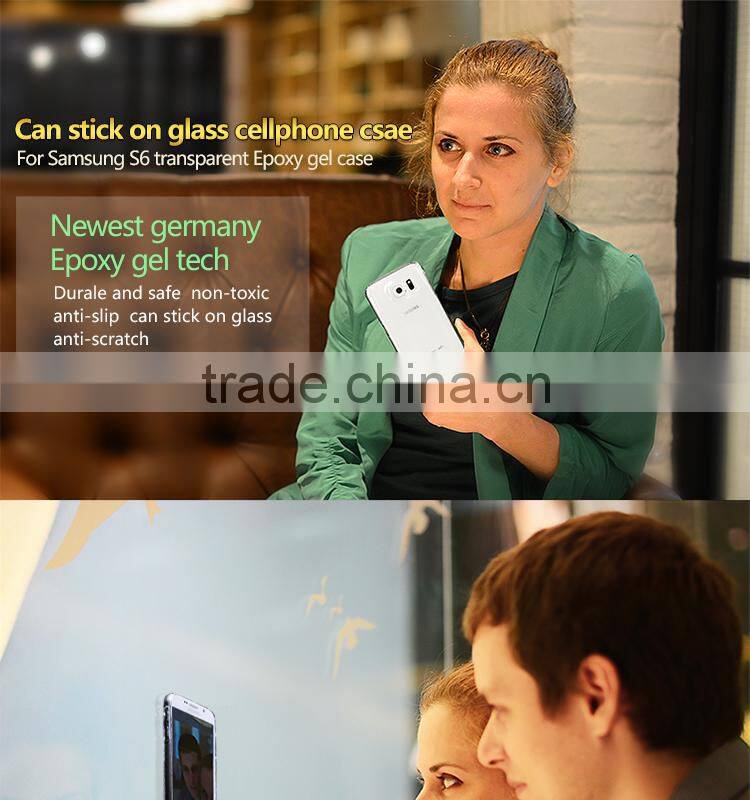 Looking for epoxy gel case for Samsung S6, gel case factory supply clear PC epoxy case