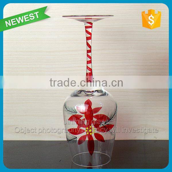 Flower Pattern Show Box Goblet Glass Wine Cup Goblet Glasses Gift Decoration Red Wine Glass