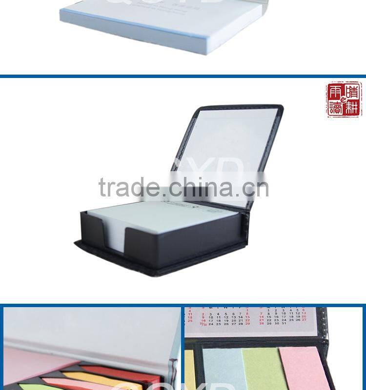 pu leather calendar sticky memo pad