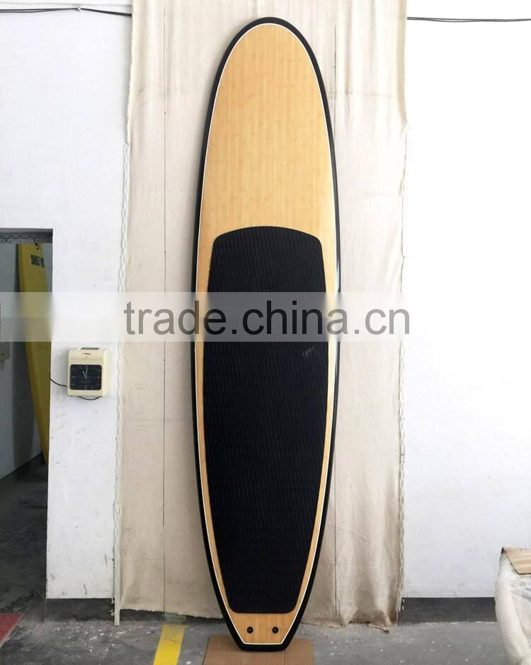 Epoxy fibergalss bamboo super quality sup stand up paddle boarding sale