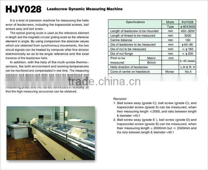 3-m Ball Leadscrew Dynamic Measuring Macnine Using Twin Heterodyne Laser Interferometric Control