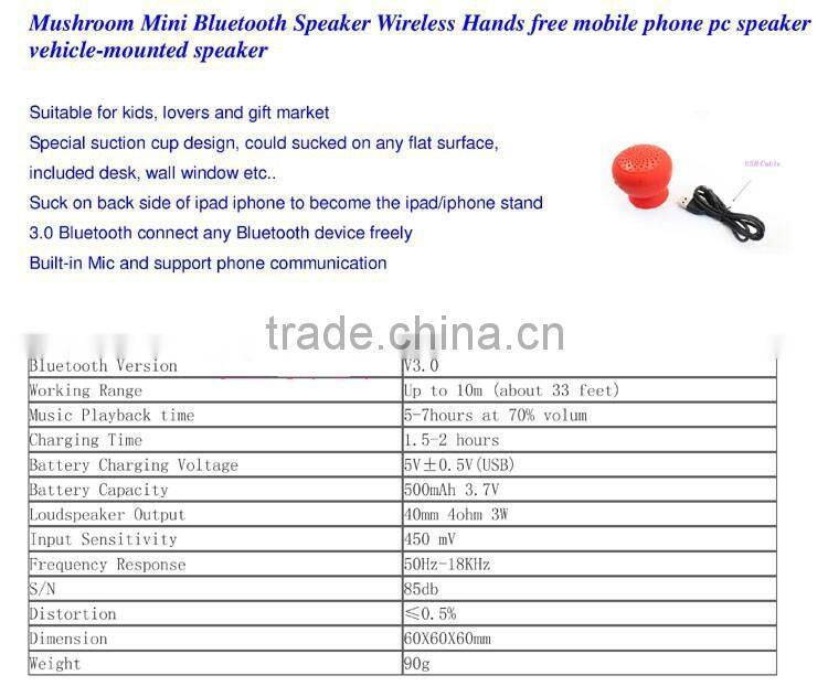 Cheap mini bluetooth speaker,mini multifunctional waterproof suck bluetooth speaker