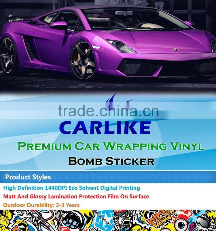 HD-003 High Quality 5x98FT Car Wrapping Film Sticker Bomb