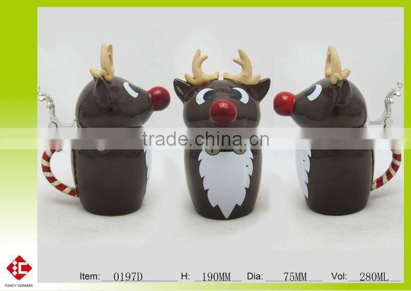 NeW Design Reindeer Ceramic Beer Mug