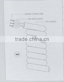 7.2mm Three cores PVC power cable