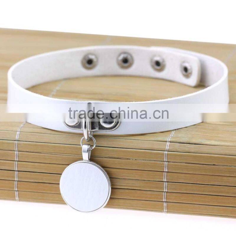 Rock Punk Style Hot Japan Anime Sailor Moon Heart Wings Chocker Leather Necklace Gothic Collar Choker