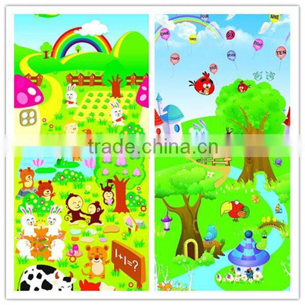 Fold slippery can roll many patterns educational baby play mat