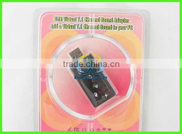 USB 7.1 Channel Sound Card Adapter External USB Audio Card Adapter