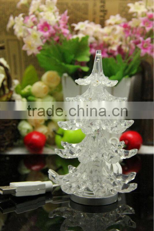 Mini USB flameless led christmas tree LED Flash Xmas Tree christmas vners