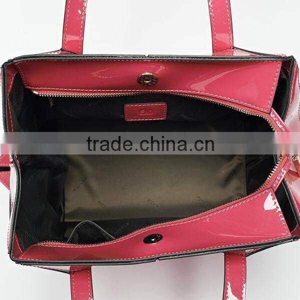Ladies unique sexangle charm shape pink color candy handbags