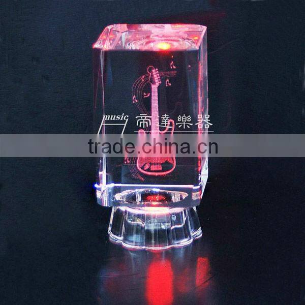 Trumpet3d crystal laser engraving gifts