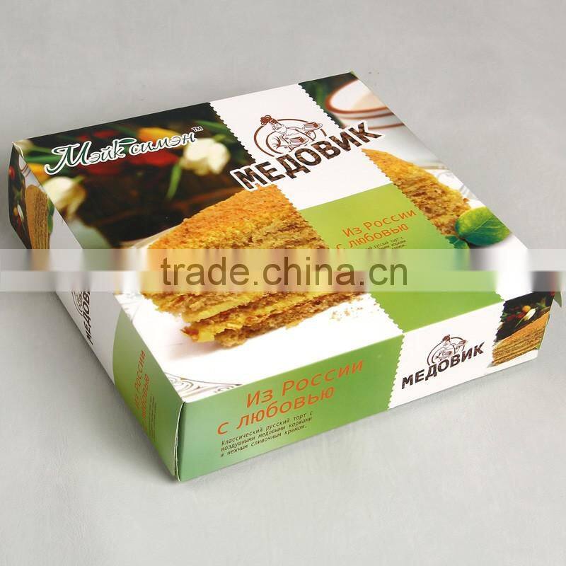 Effcet printing cake packaging box for Christmas cake
