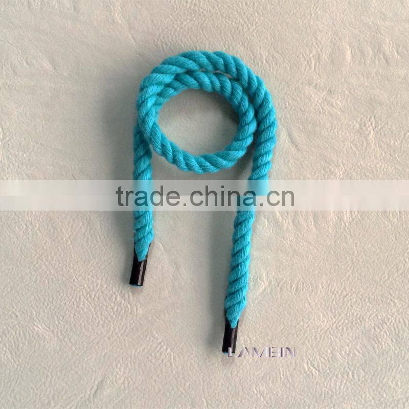 Striped shoe lace string rope belt decorative woven tape