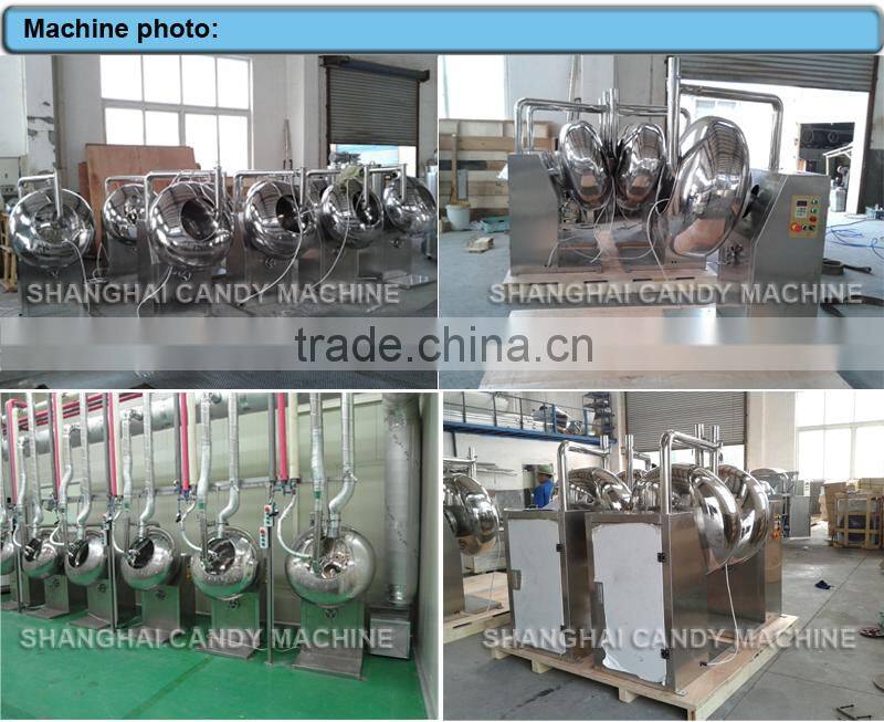 Advanced chocolate dragee machine for chocolate line