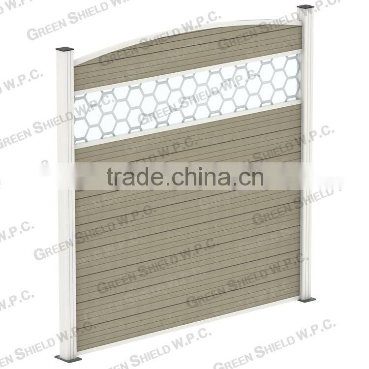 Wood Plastic Fence/Enclosure Wall 1.8m/2.0m/figured/glass