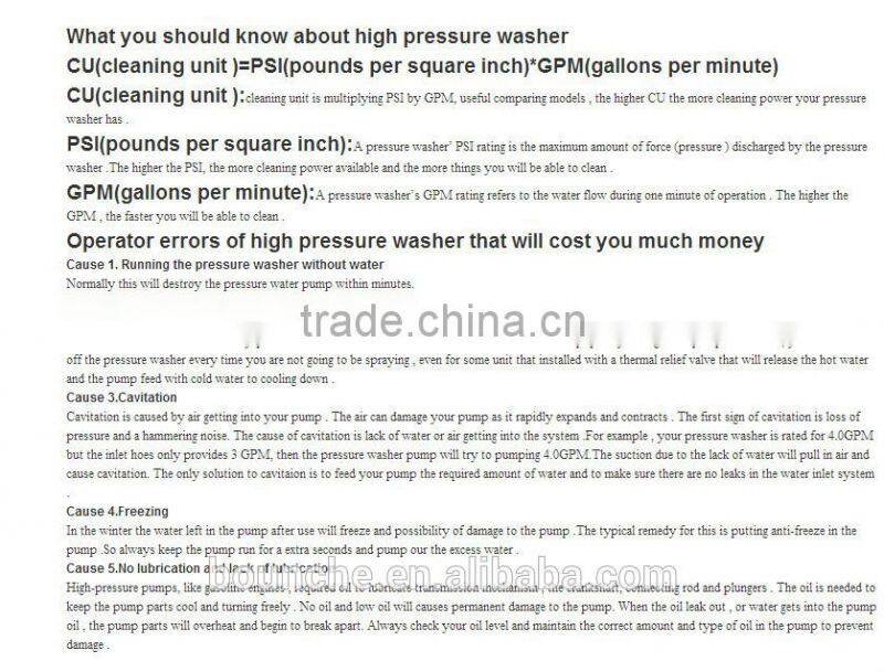 Factory Price Water Tank Gasoline Pressure Washer