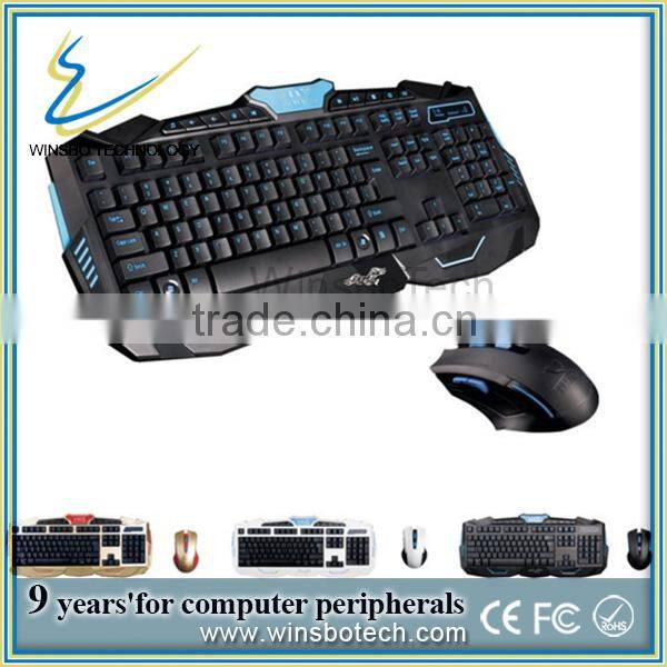2014 Hot sale wireless laser gaming computer keyboard / 2.4Ghz RF working type for universal computer and laptop.