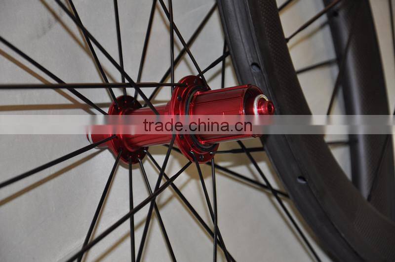 Dengfu bike, high quality carbon road wheels, carbon tubuless wheels 38*23mm