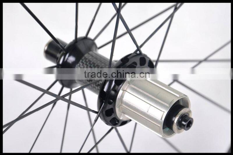 new arrival 700c bicycle carbon rims 56mm hidden spokes wide 27mm clincher wheelset toray carbon rims