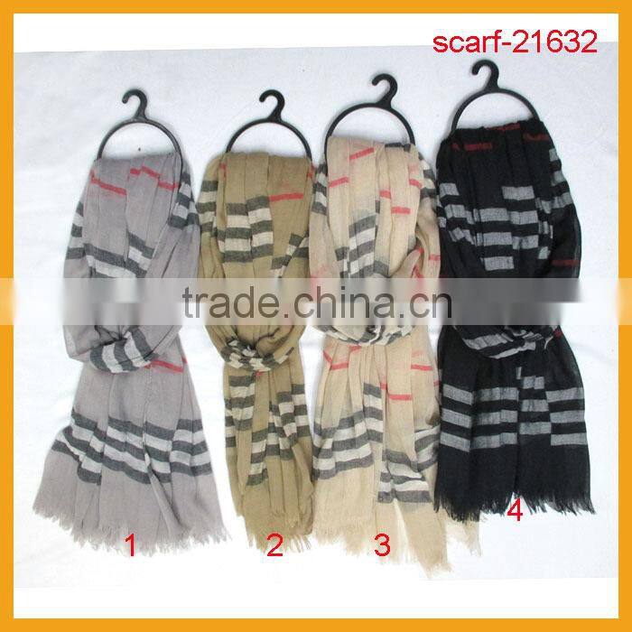 Plain Style and Printed Pattern 100 viscose scarf