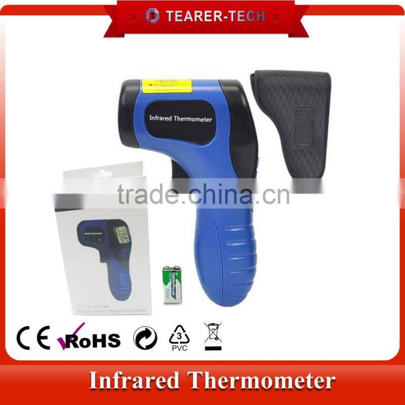 Adjustable Emissivity 0.1~1.0 Non-Contact Infrared ( IR)Thermometer -58 to 1022F Temperature Gun 12:1 w/ Laser Sight